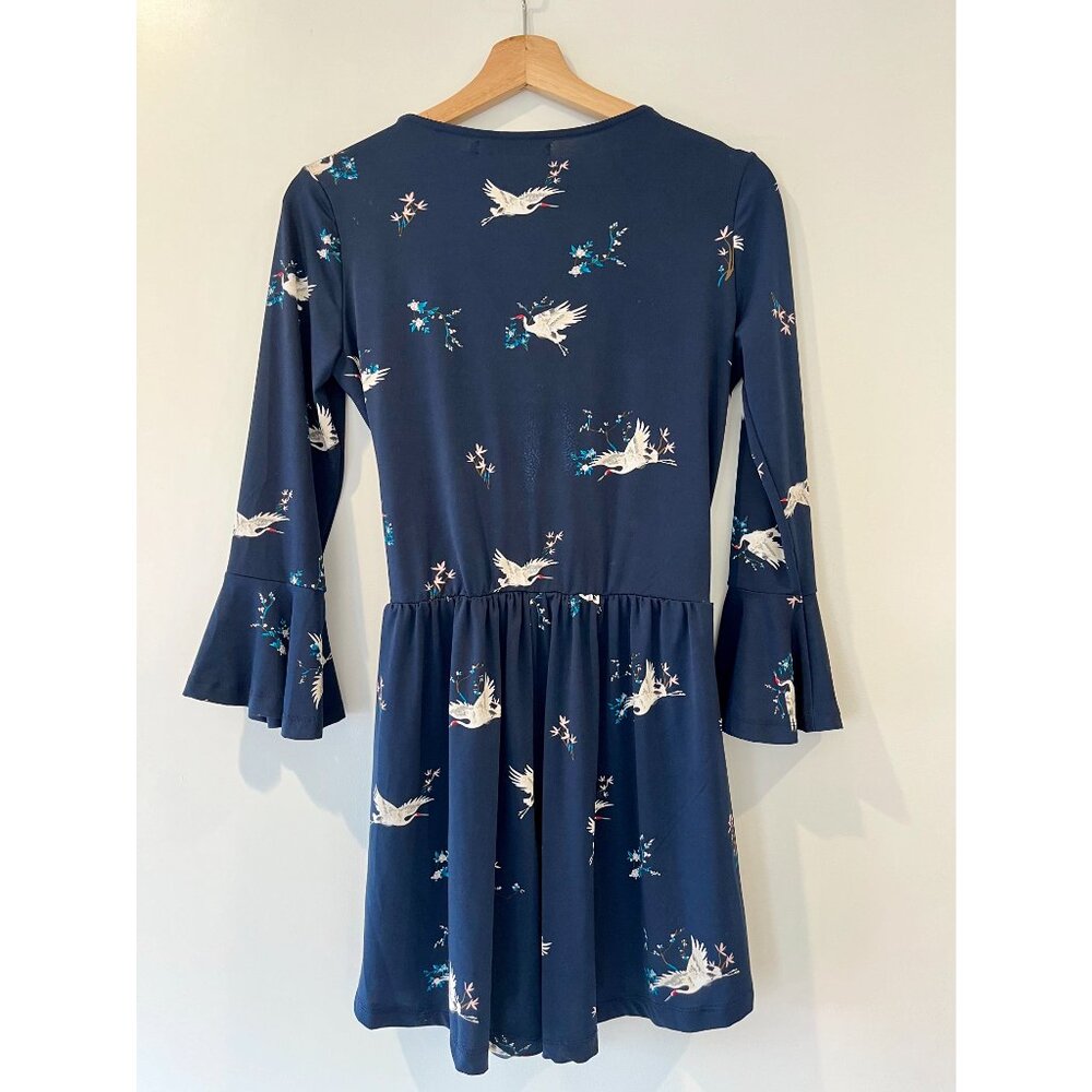 Simida Star Blue Short Patterned Romper With Flow… - image 5